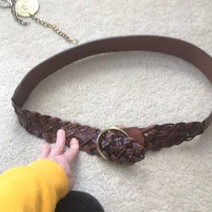 Loft brown braided belt